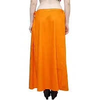 Reliable Orange Cotton Solid Stitched Petticoat For Women-thumb1