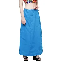 Reliable Blue Cotton Solid Stitched Petticoat For Women-thumb2