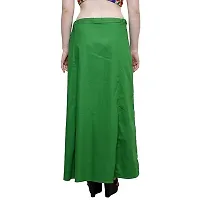 Reliable Green Cotton Solid Stitched Petticoat For Women-thumb1