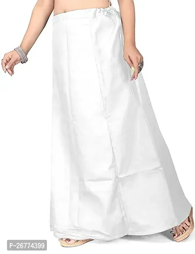 Reliable White Cotton Solid Stitched Petticoat For Women-thumb3