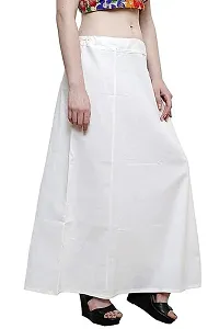 Reliable White Cotton Solid Stitched Petticoat For Women-thumb2
