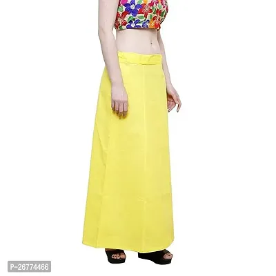 Reliable yellow Cotton Solid Stitched Petticoat For Women-thumb3