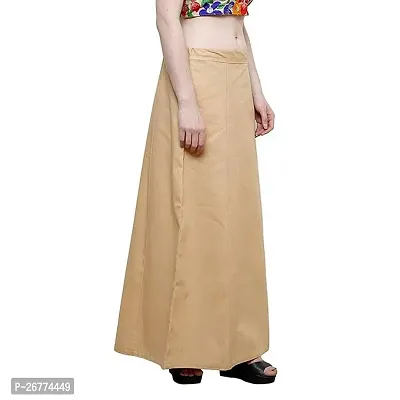 Reliable Golden Cotton Solid Stitched Petticoat For Women-thumb3