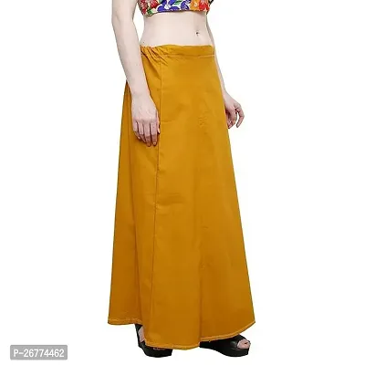 Reliable yellow Cotton Solid Stitched Petticoat For Women-thumb3