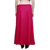 Reliable Pink Cotton Solid Stitched Petticoat For Women-thumb1