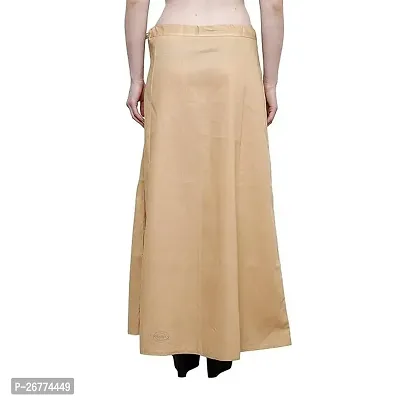 Reliable Golden Cotton Solid Stitched Petticoat For Women-thumb2