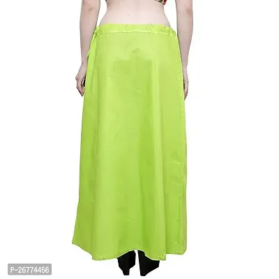 Reliable Green Cotton Solid Stitched Petticoat For Women-thumb2