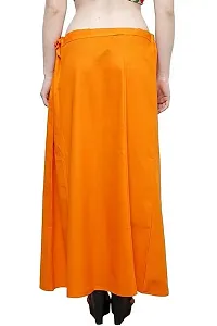 Reliable Orange Cotton Solid Stitched Petticoat For Women-thumb2