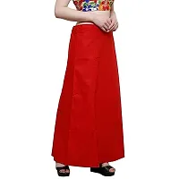 Reliable Red Cotton Solid Stitched Petticoat For Women-thumb2