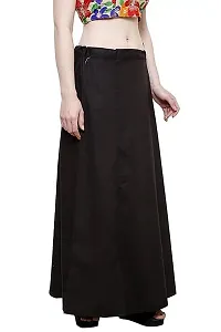 Reliable Black Cotton Solid Stitched Petticoat For Women-thumb2