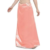 Reliable Pink Satin Solid Stitched Petticoat For Women-thumb1