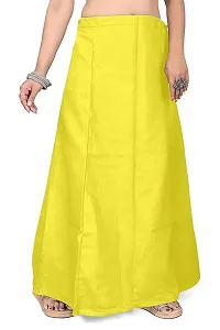 Reliable yellow Cotton Solid Stitched Petticoat For Women-thumb1