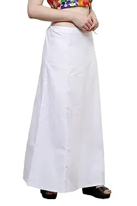 Reliable White Cotton Solid Stitched Petticoat For Women-thumb1
