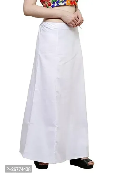 Reliable White Cotton Solid Stitched Petticoat For Women-thumb2