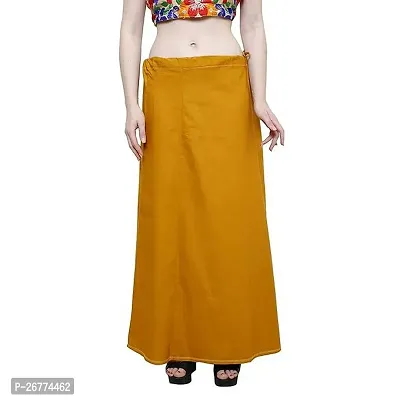 Reliable yellow Cotton Solid Stitched Petticoat For Women-thumb0