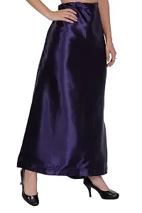 Reliable Blue Satin Solid Stitched Petticoat For Women-thumb2