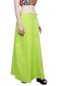 Reliable Green Cotton Solid Stitched Petticoat For Women-thumb2