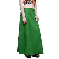 Reliable Green Cotton Solid Stitched Petticoat For Women-thumb2