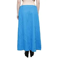Reliable Blue Cotton Solid Stitched Petticoat For Women-thumb1