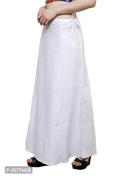 Reliable White Cotton Solid Stitched Petticoat For Women-thumb3