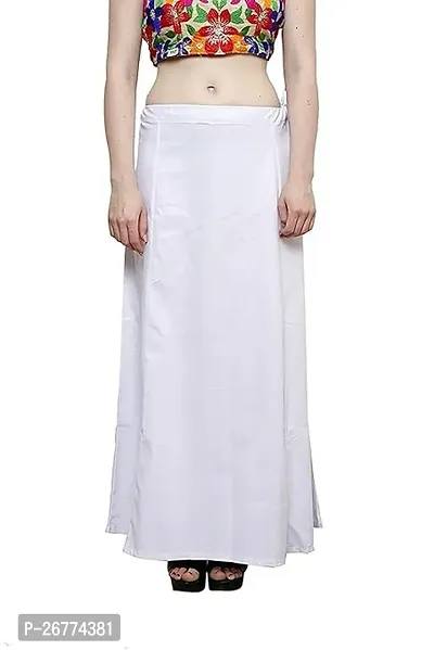 Reliable White Cotton Solid Stitched Petticoat For Women