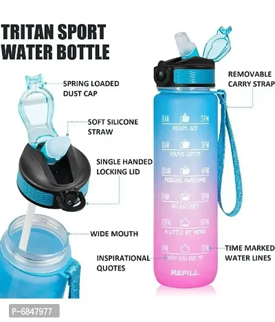 Unbreakable Silicon water Bottle Motivational Bottle-thumb4