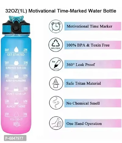 Unbreakable Silicon water Bottle Motivational Bottle-thumb2