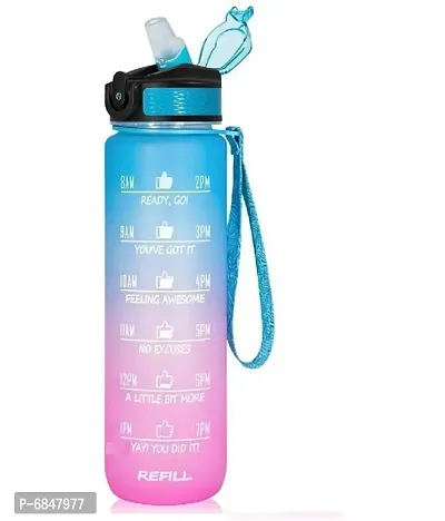 Unbreakable Silicon water Bottle Motivational Bottle-thumb0