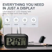 Digital Alarm Clock Table Clock for Students, Home, Office, Corporate with Automatic Sensor, Date  Temperature-thumb3