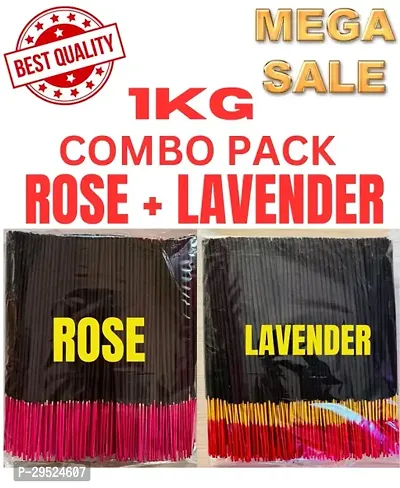 Rose Lavender Incense Sticks With Bamboo Stick Material 500 Gram Incense Stick Pack Of 2-thumb0