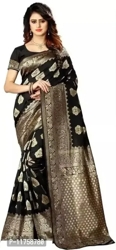 Women Litchi Silk Jacquard Saree with Blouse piece