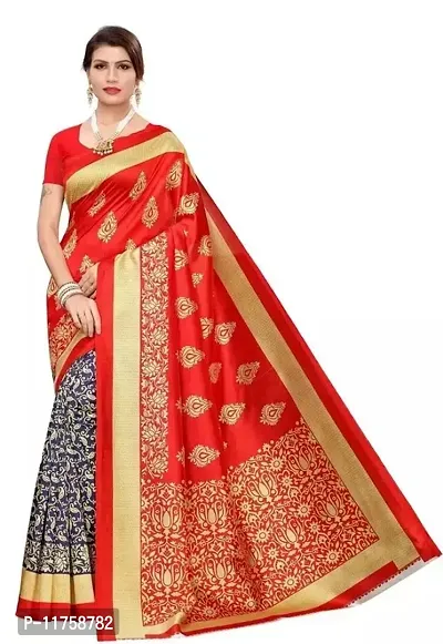 Women Art Silk Jacquard Saree with Blouse piece