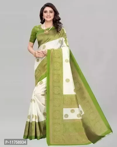 Women Art Silk Printed Saree with Blouse piece-thumb0