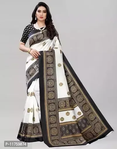 Women Art Silk Printed Saree with Blouse piece