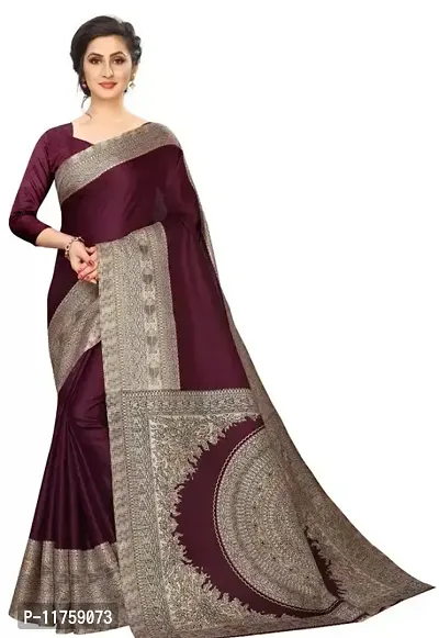 Women Khadi Cotton Printed Saree with Blouse piece