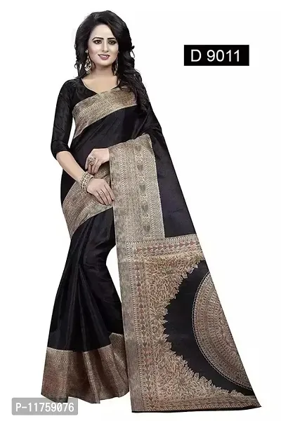 Women Khadi Cotton Printed Saree with Blouse piece