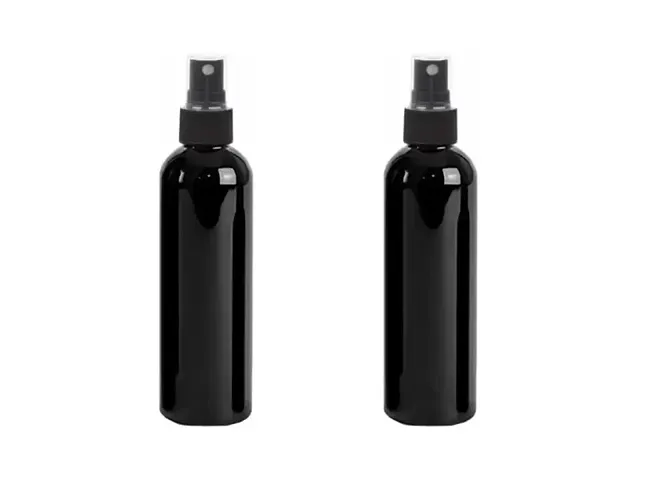 FUTURA MARKET 120Ml Spray Bottle for Hand Sanitizer/Hand Wash Refillable Empty Bottle for HOME, OFFICE,Car and Cleaning Set of 2 (Black)