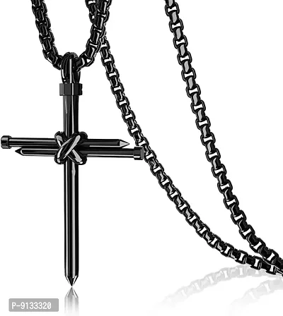 Syfer Holy Bible Nail Cross Pendant for Men and Women Silver Stainless  Steel Pendant Price in India - Buy Syfer Holy Bible Nail Cross Pendant for  Men and Women Silver Stainless Steel