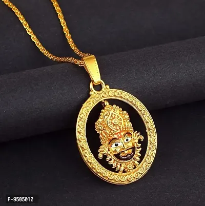 Khatu Shyam Ji  locket pendant Special Meenakari Face Rope Chain Pendant Locket Jewelry For Unsiex-thumb0