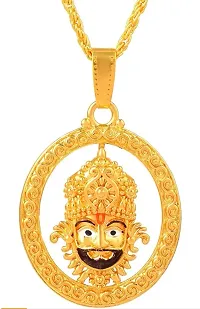 Khatu Shyam Ji  locket pendant Special Meenakari Face Rope Chain Pendant Locket Jewelry For Unsiex-thumb1