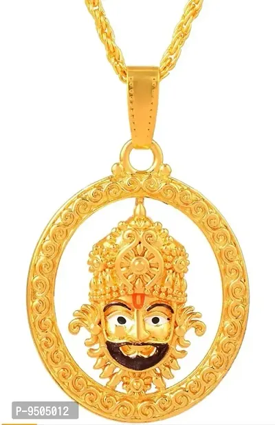 Khatu Shyam Ji  locket pendant Special Meenakari Face Rope Chain Pendant Locket Jewelry For Unsiex-thumb2