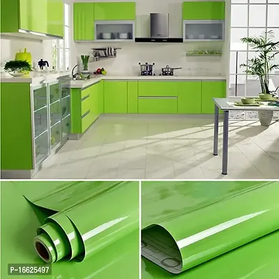 SUNBIRD Green Wallpaper Peel and Stick Wallpaper Self Adhesive Vinyl Decorative Film for Cabinets Countertops Kitchen Furniture (24 Inch X 60 Inch)