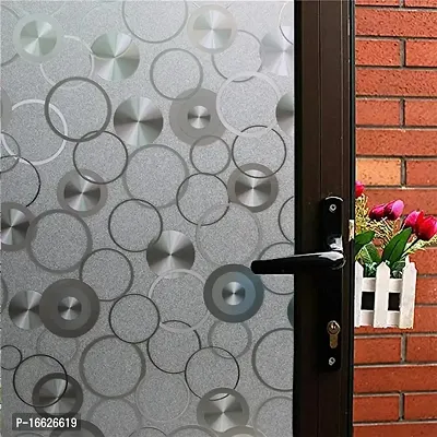 SUNBIRD Frosted 3D Star Glass Film for Windows  Doors, Self Static Cling Frosting Decorative Window Stickers Window Tinting for Home Bathroom 24 x 48 Inch (Diamond Rings)