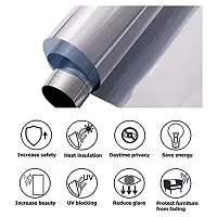 SUNBIRD? 1Pcs 17.7In by 78.7In One Way Window Film Reflective Silver Mirror Window Tint Self-Adhesive Decal Glass Film for Home Privacy Protection-thumb1