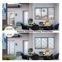 SUNBIRD Decorative Window Film,Flower Static Cling Privacy Door Film, Non Adhesive Heat Control Anti UV Window Cling for Office and Home-thumb3