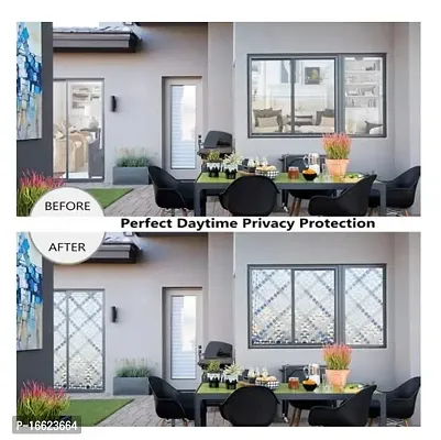 SUNBIRD Decorative Window Film,Flower Static Cling Privacy Door Film, Non Adhesive Heat Control Anti UV Window Cling for Office and Home-thumb4