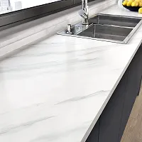 SUNBIRD Glossy White Marble Contact Paper Peel and Stick Wallpaper Vinyl Film Self Adhesive Removable Waterproof Wall Paper for Countertop Cabinet Kitchen-thumb1