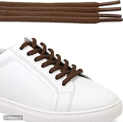 SUNBIRD 5 Pair Ova/sneaker/Flat Shoes laces Athletic Shoe Laces for Sport/Running Shoes Shoe Strings Round Oval /Flat/sneaker Shoe Lace (5 pair, Brown oval)-thumb2