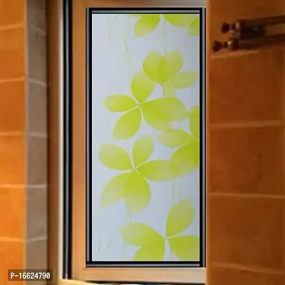 SUNBIRD Window Privacy Film, Decorative Stained Glass Window Film, Frosted Window Tinting Film for Home, House Door Glass (Green Leaf dot 43 X 121 CM)-thumb2