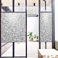 SUNBIRD 3D Decor Texture Privacy Window Film Static Cling No Glue Window Marble Stained Glass Window Film Coverings Glass Sticker for Home Self-Static-thumb4